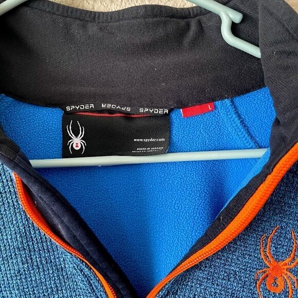 Spyder Sweatshirt MensL Blue Outbound Long Sleeve Half Zip Fleece Pullover - Picture 4 of 9